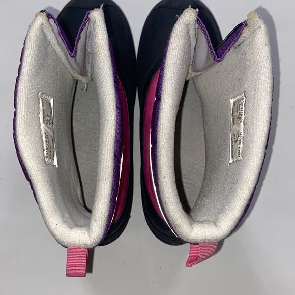 ARCTIC SHIELD SNOW COLOR PINK BLACK PURPLE GIRL SHOES BOOTS SIZE 4 - Picture 3 of 16